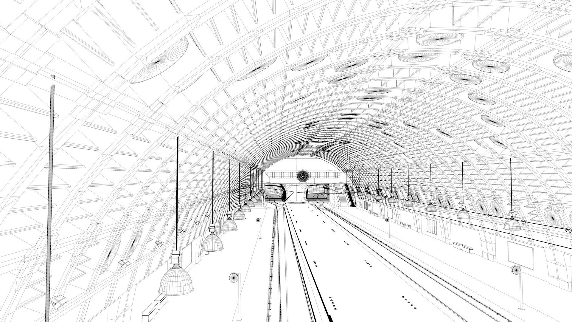 Tramway and Bus Station Pioneer Square 3D model_24
