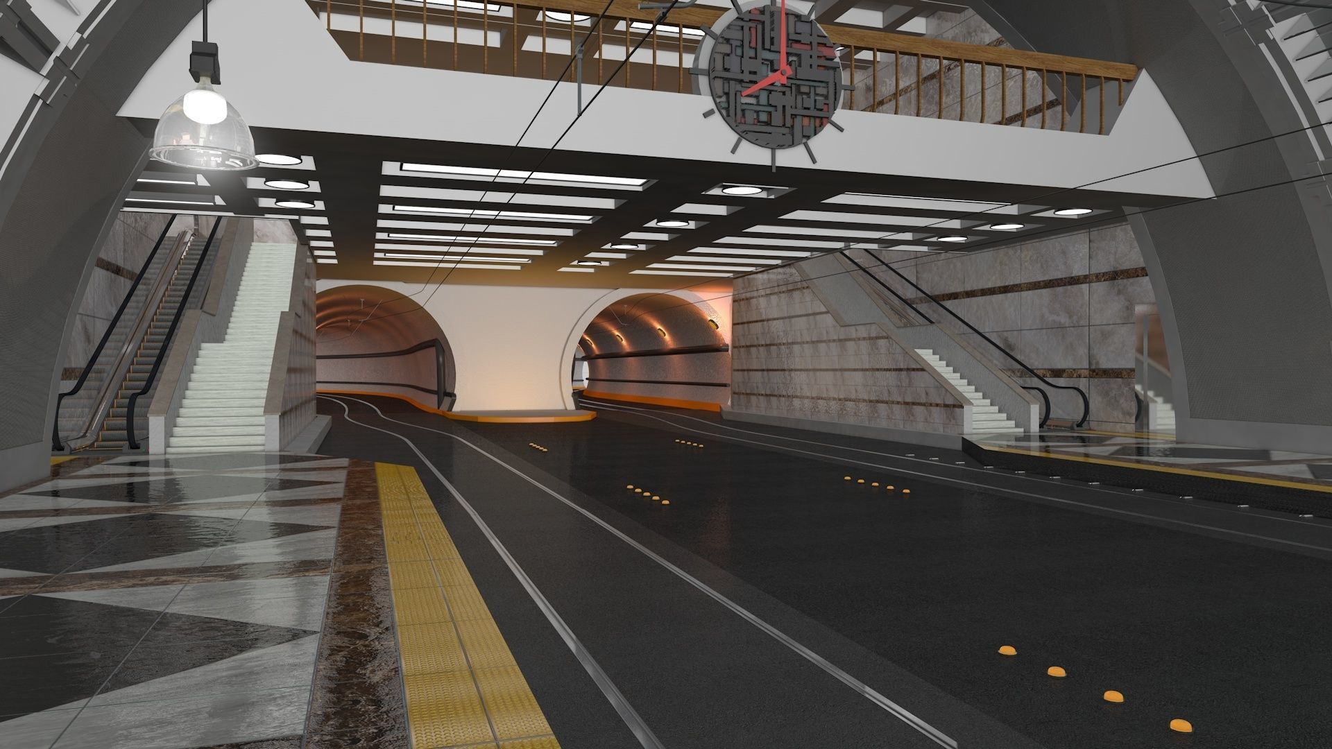 Tramway and Bus Station Pioneer Square 3D model_3