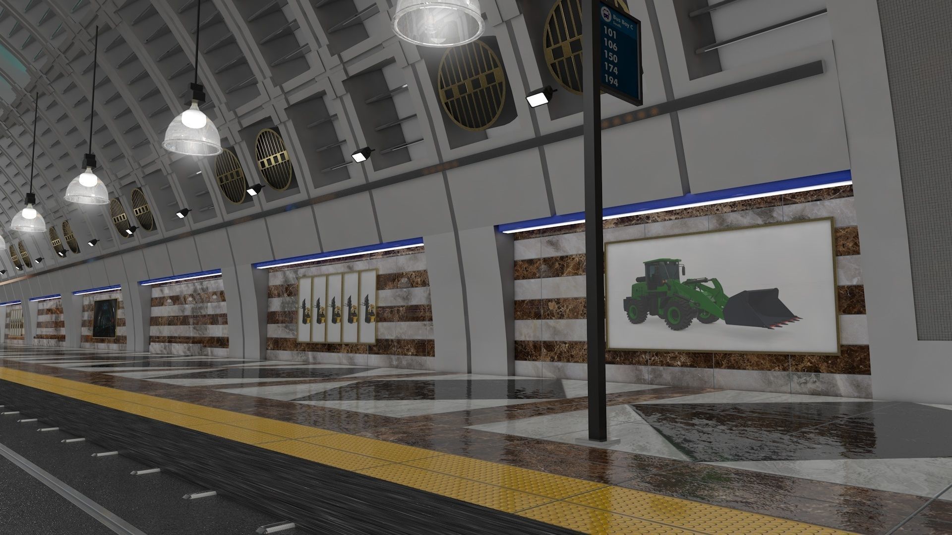 Tramway and Bus Station Pioneer Square 3D model_8