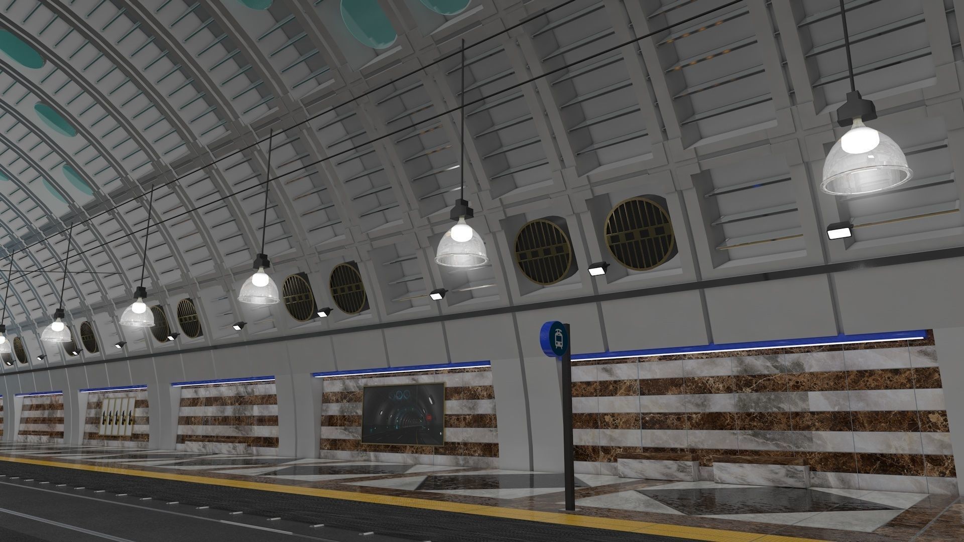 Tramway and Bus Station Pioneer Square 3D model_9