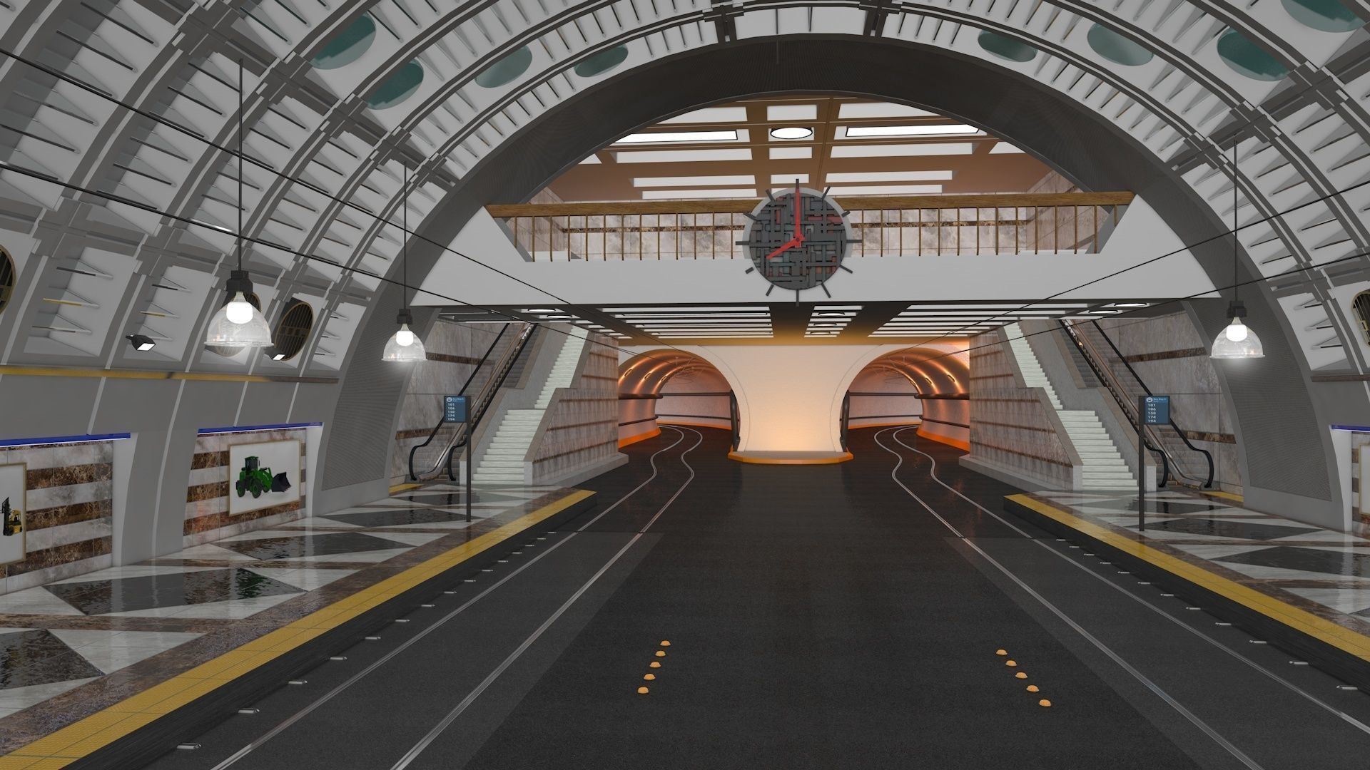 Tramway and Bus Station Pioneer Square 3D model_13