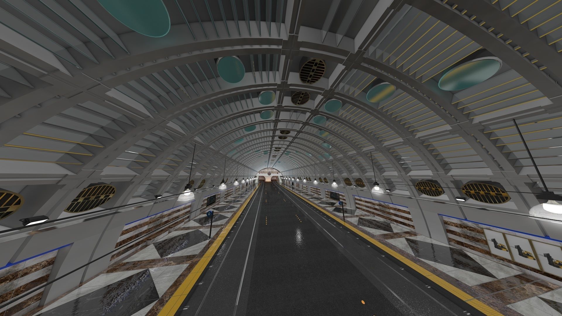 Tramway and Bus Station Pioneer Square 3D model_20