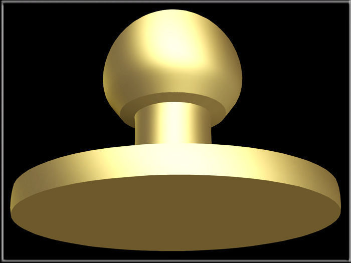 Brass Parts Low-poly 3D model_2
