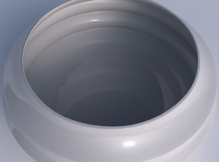 Bowl spheric squeezed wide with pronounced horizontal sections 3D print model_1