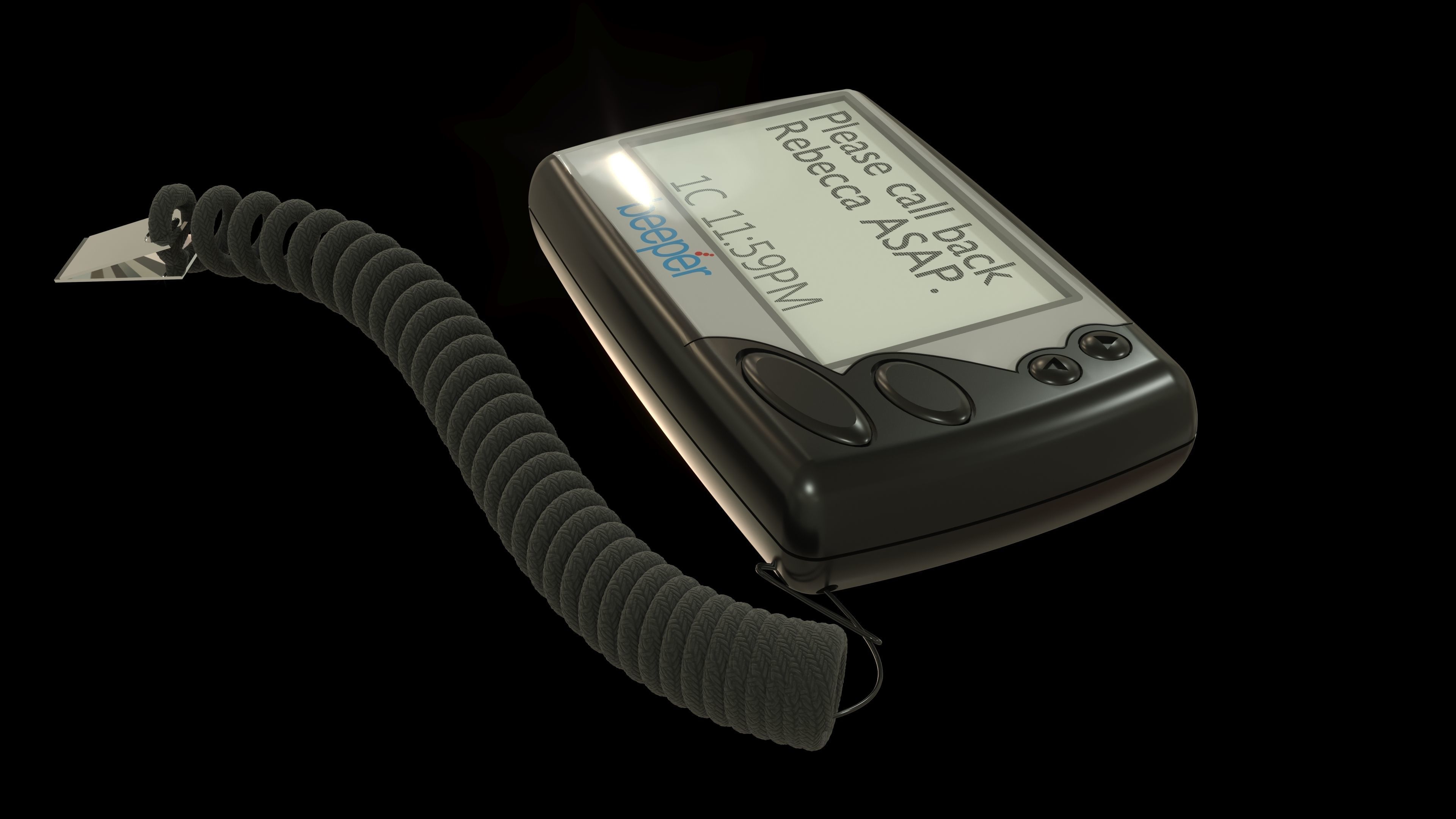 Pager Beeper 3D model_2