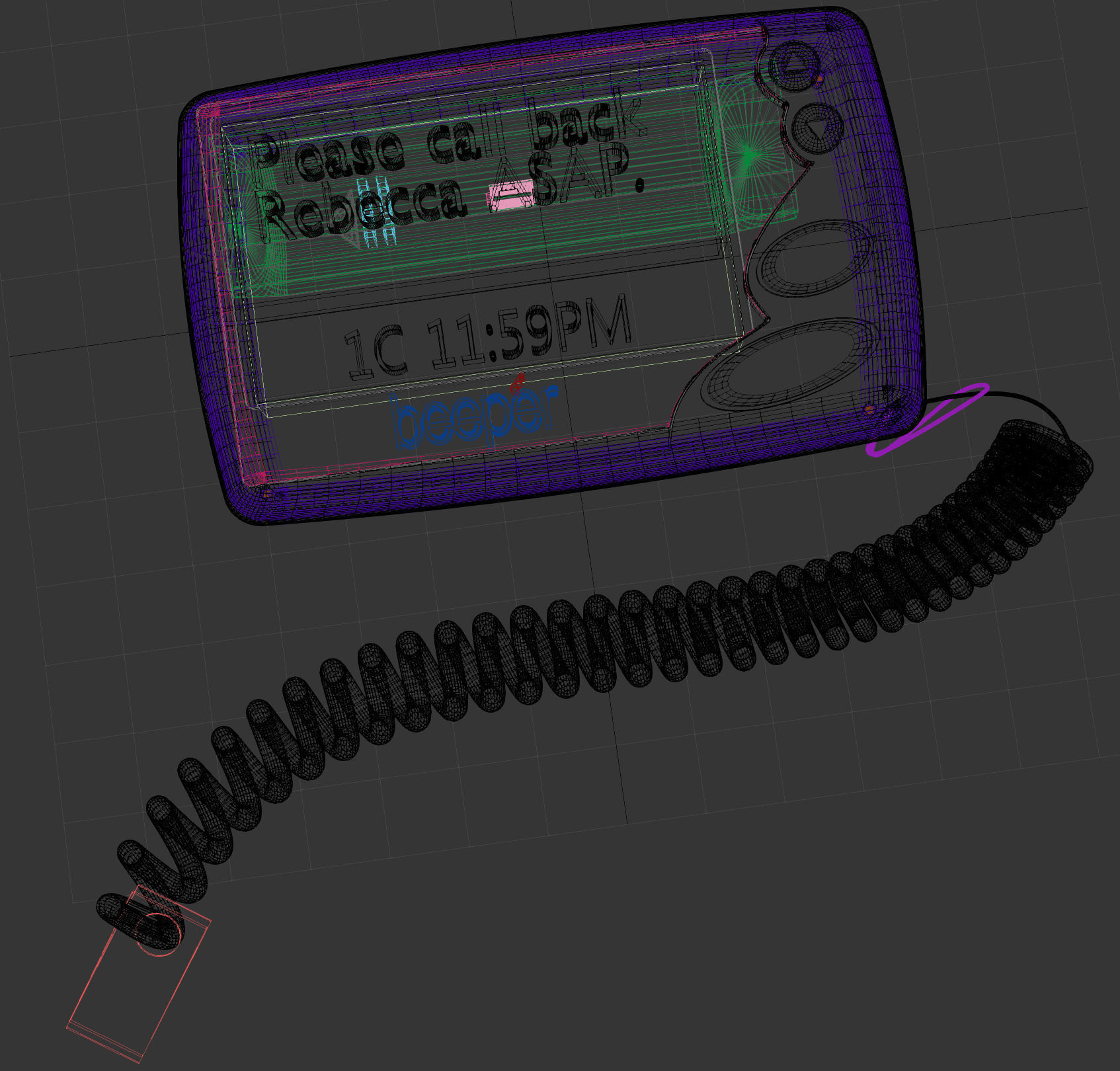Pager Beeper 3D model_6