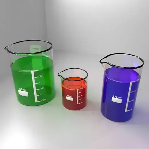 150ml  250ml and 800ml Glass Beaker with Liquid