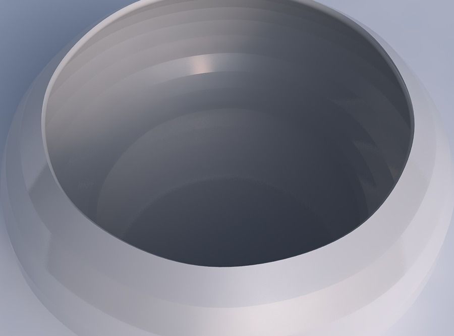 Bowl spheric squeezed wide with small horizontal sections 3D print model_1