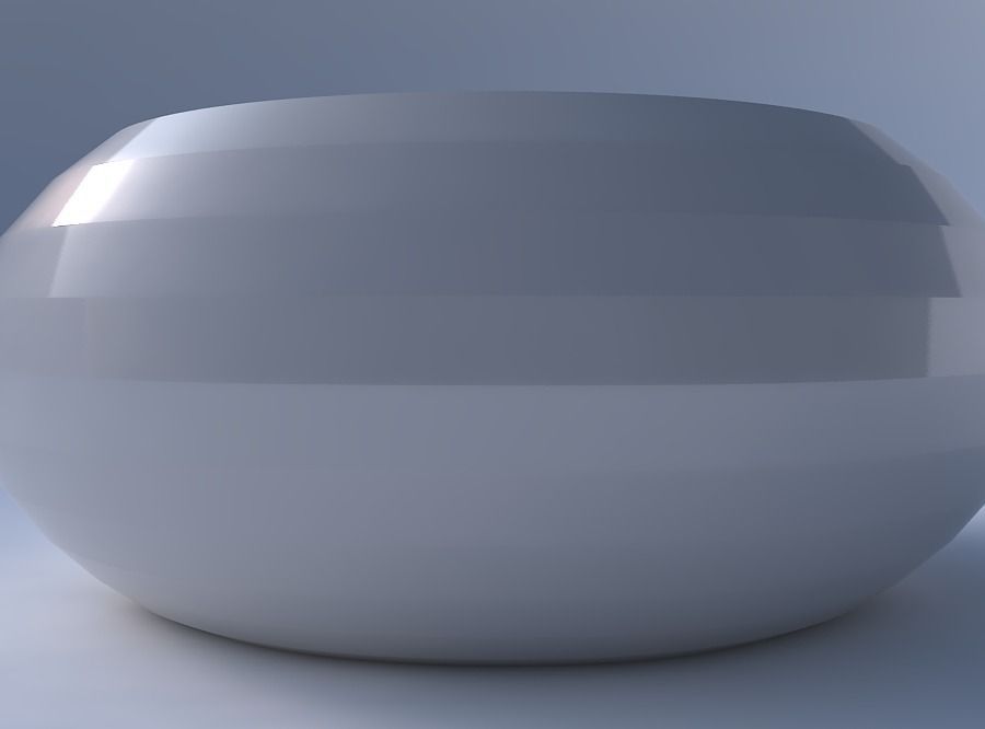 Bowl spheric squeezed wide with small horizontal sections 3D print model_4