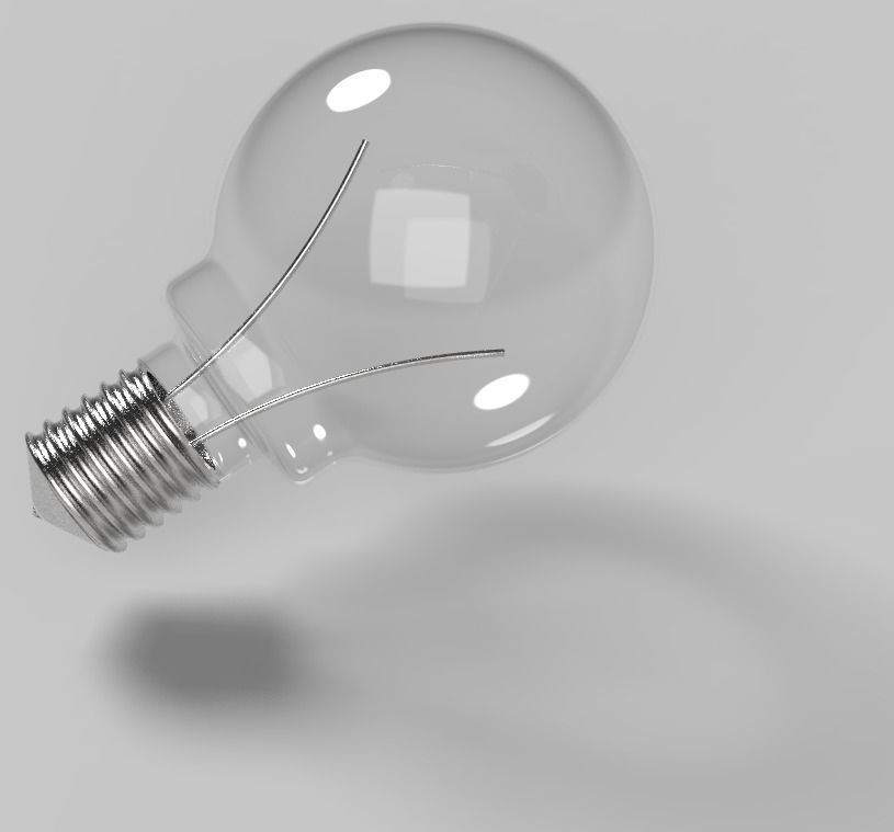 Bulb light 3D model_3
