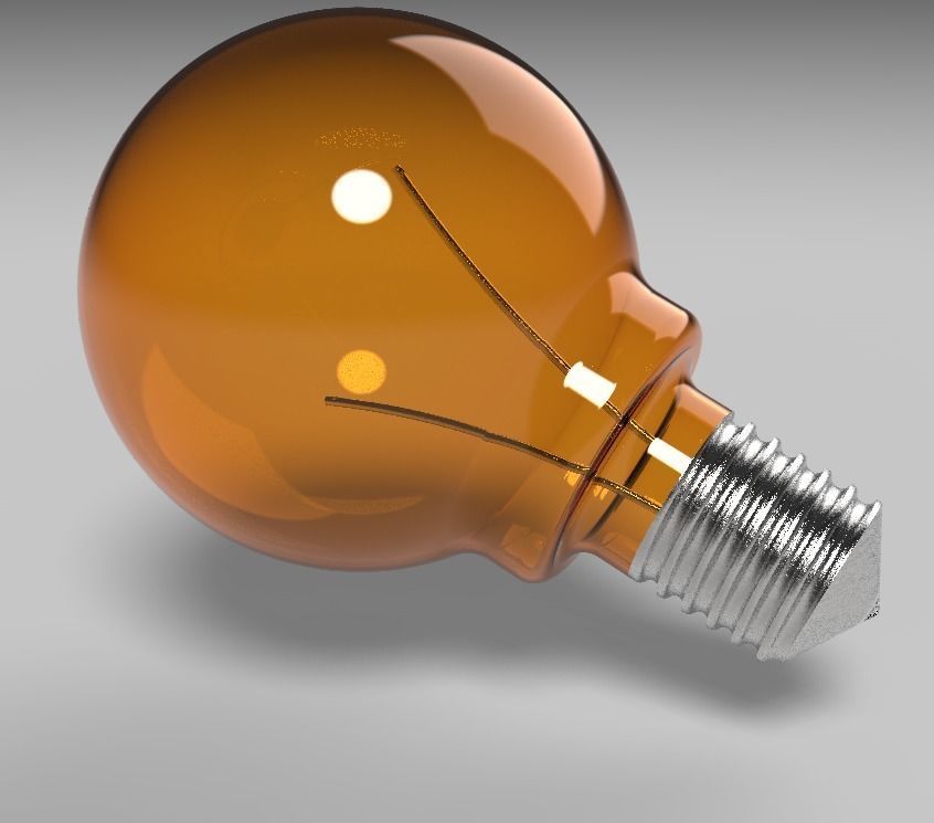 Bulb light 3D model_2
