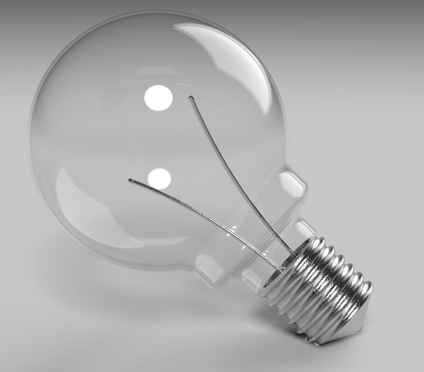 Bulb light 3D model_1