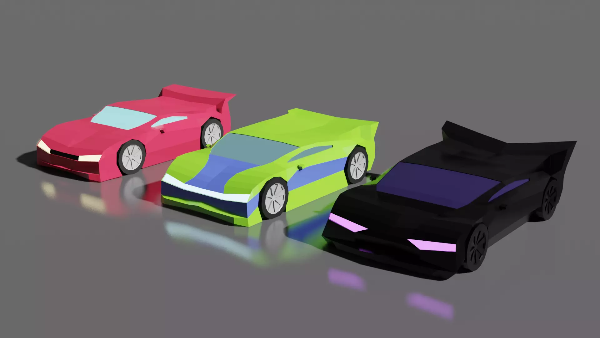 Low-poly sports cars Low-poly 3D model