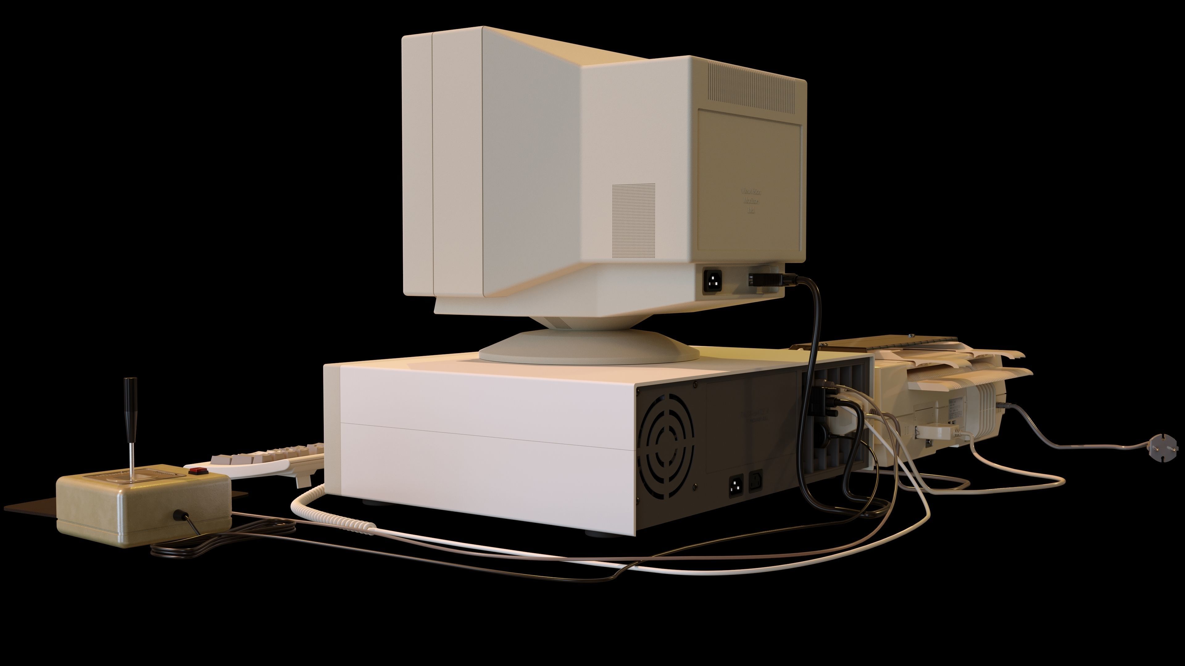 Vintage PC Bundle 7 in 1 3D model_1