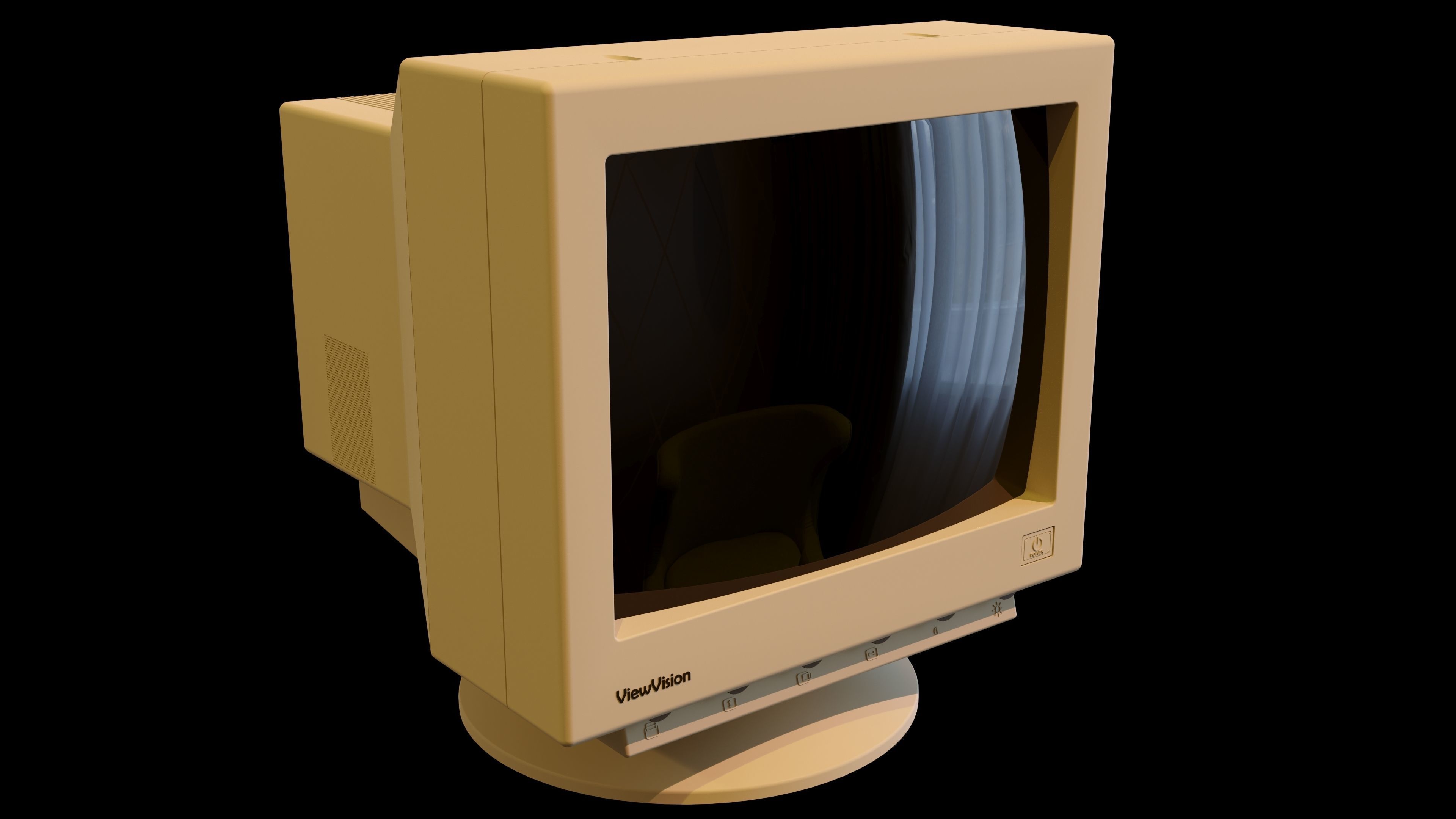 Vintage PC Bundle 7 in 1 3D model_7