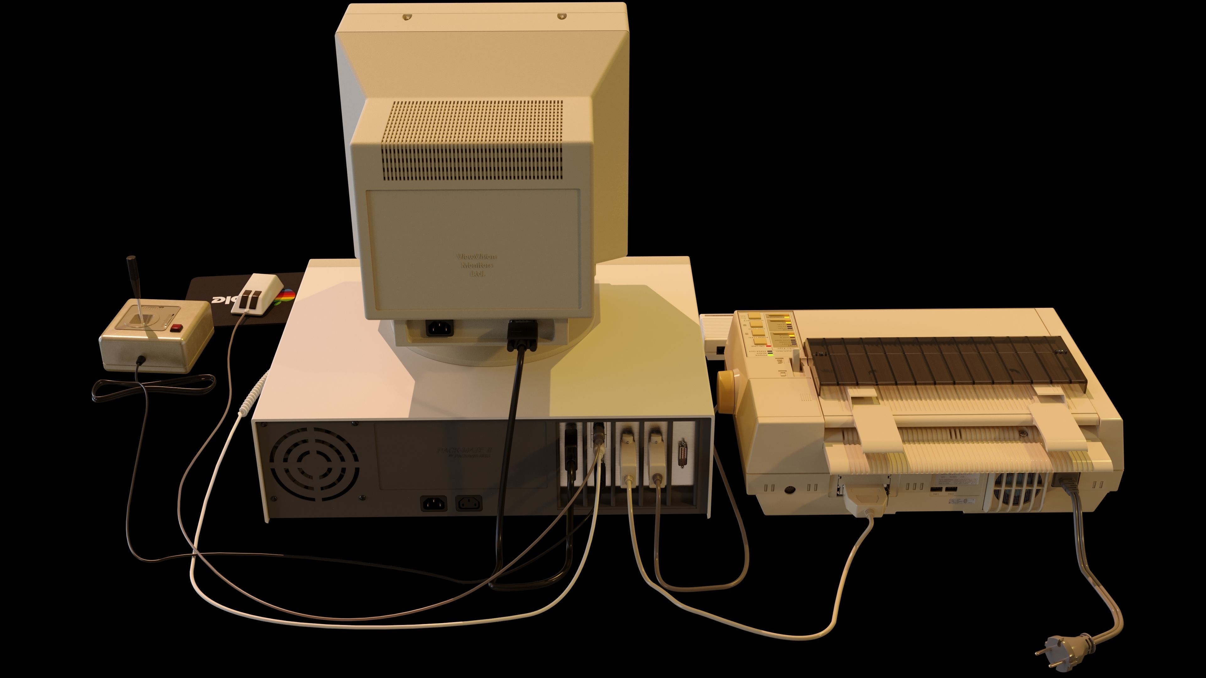 Vintage PC Bundle 7 in 1 3D model_2