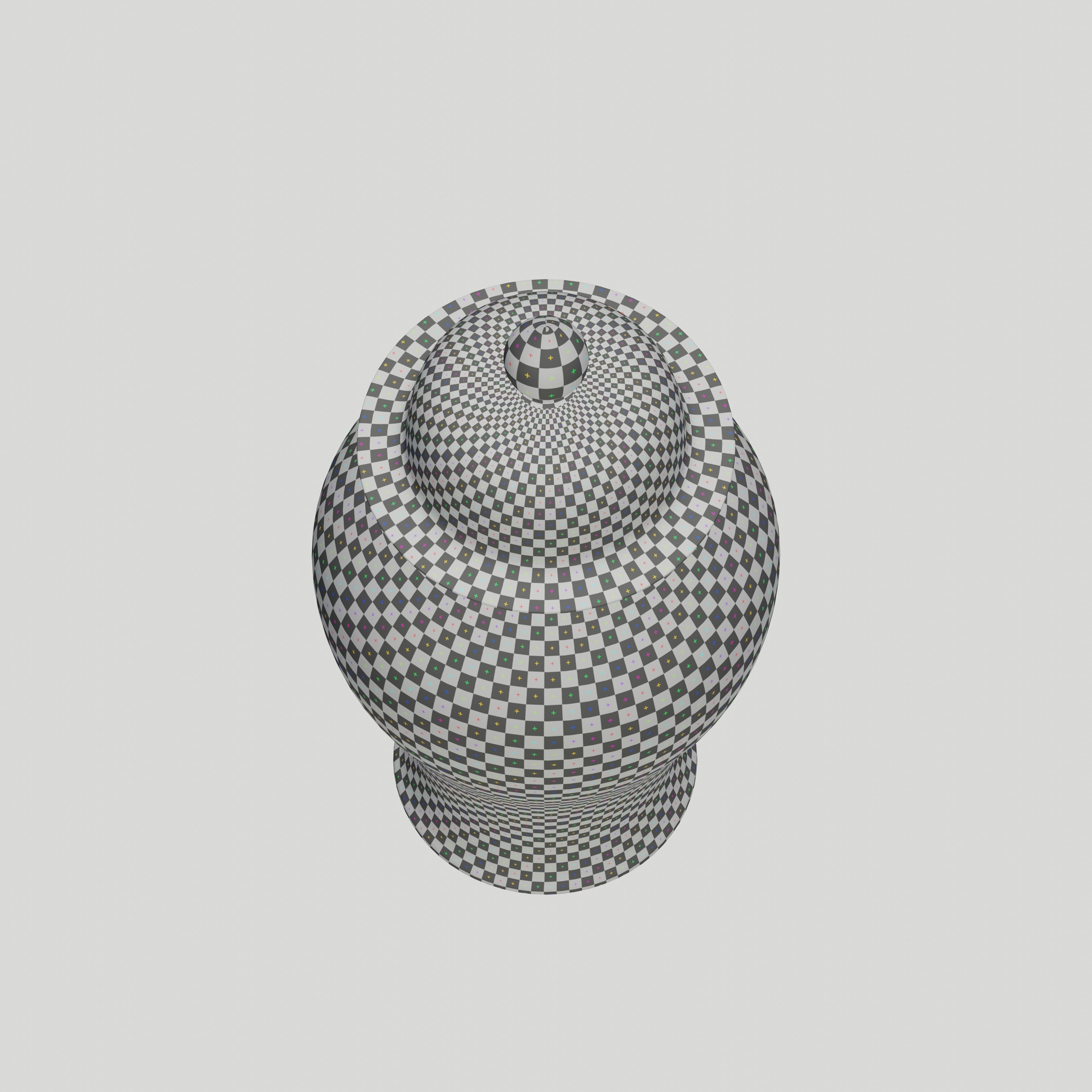  Floral ginger jar Low-poly 3D model_11