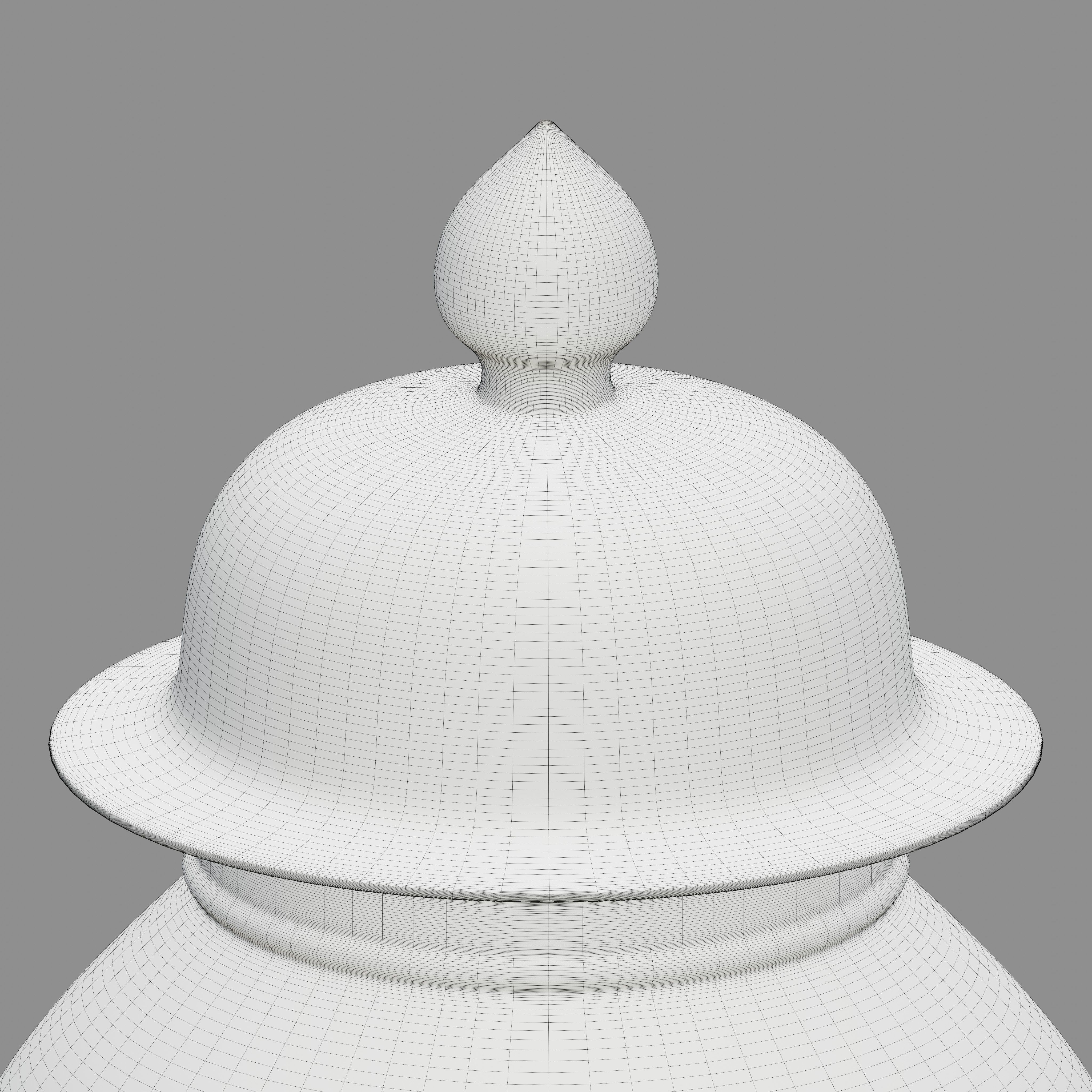  Floral ginger jar Low-poly 3D model_8