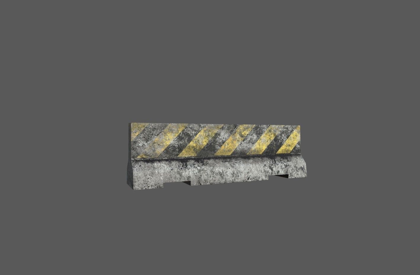 Traffic Barriers Low-poly 3D model_4
