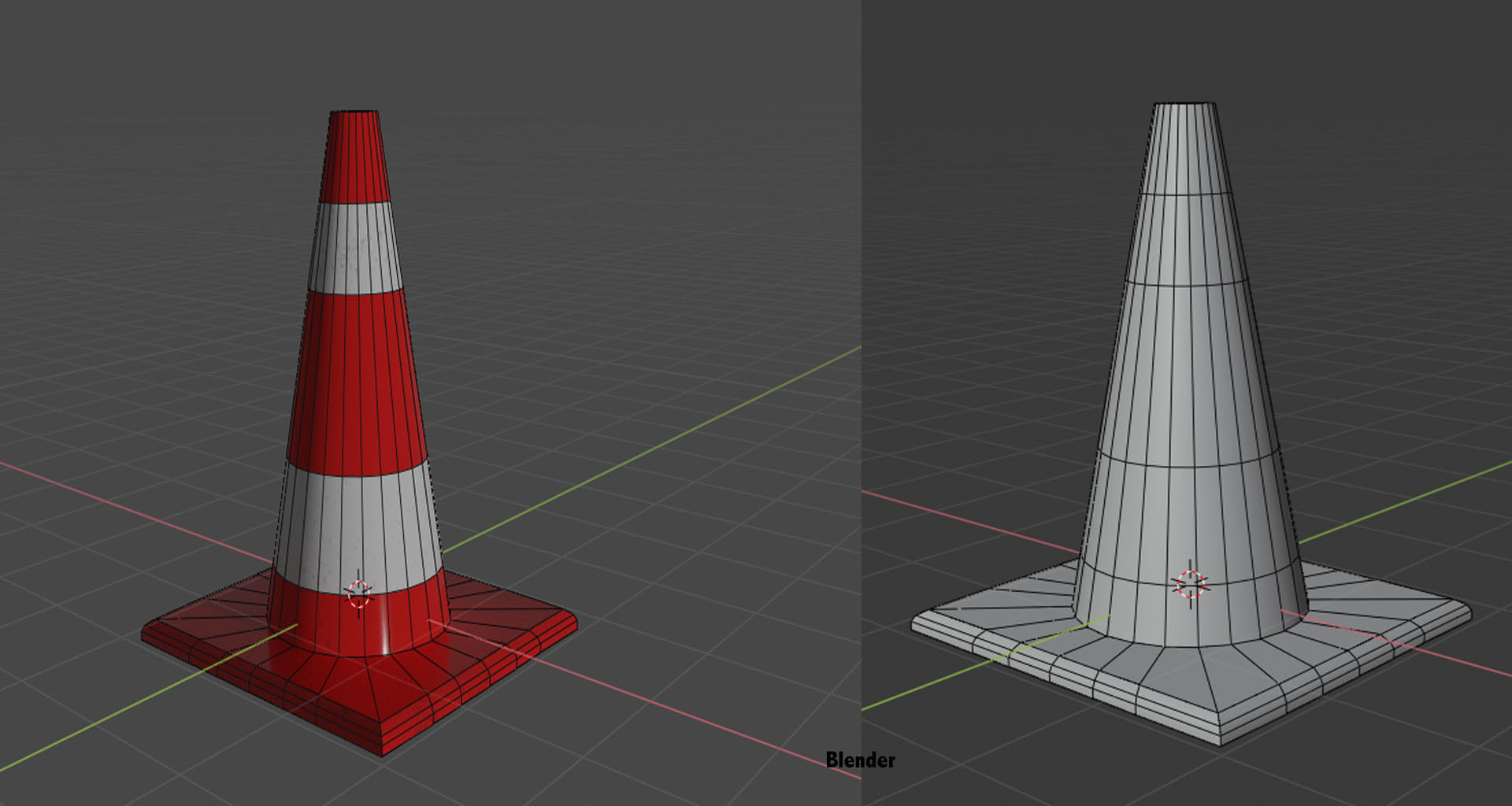 Traffic Barriers Low-poly 3D model_2