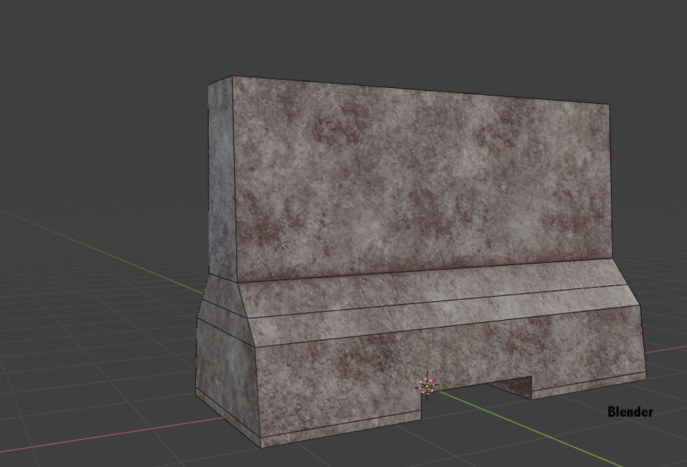 Traffic Barriers Low-poly 3D model_7