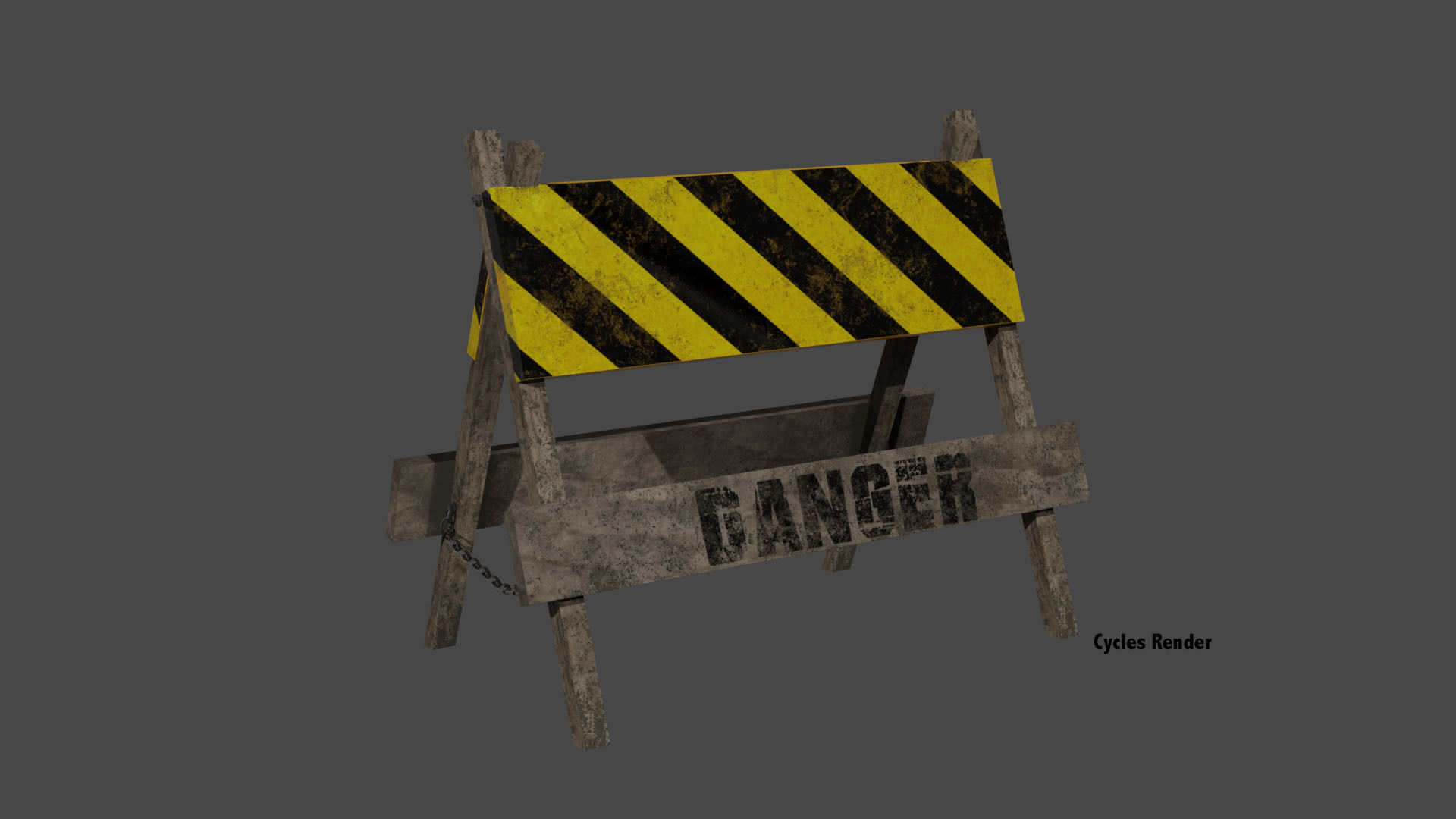 Traffic Barriers Low-poly 3D model_11