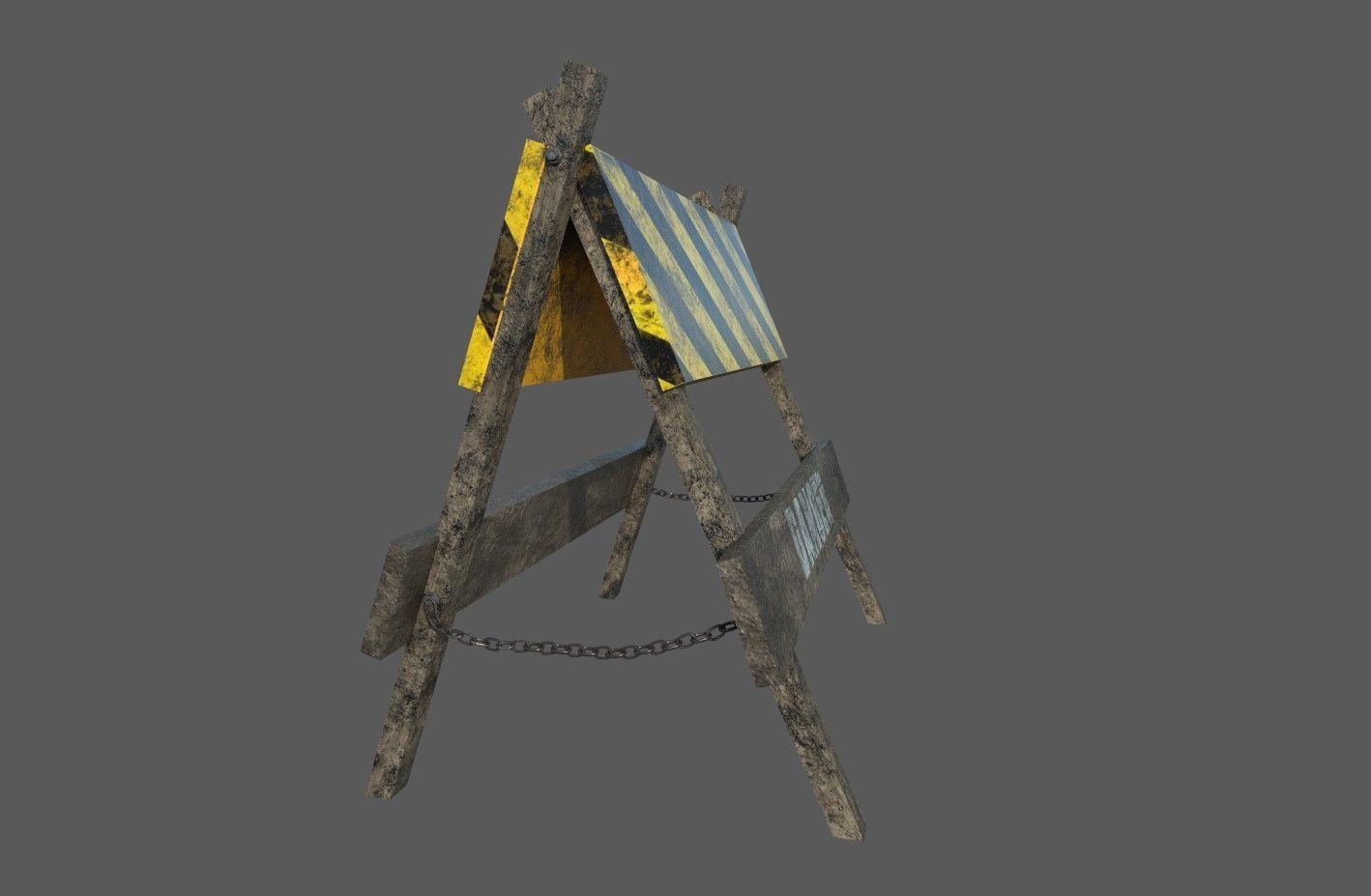 Traffic Barriers Low-poly 3D model_10