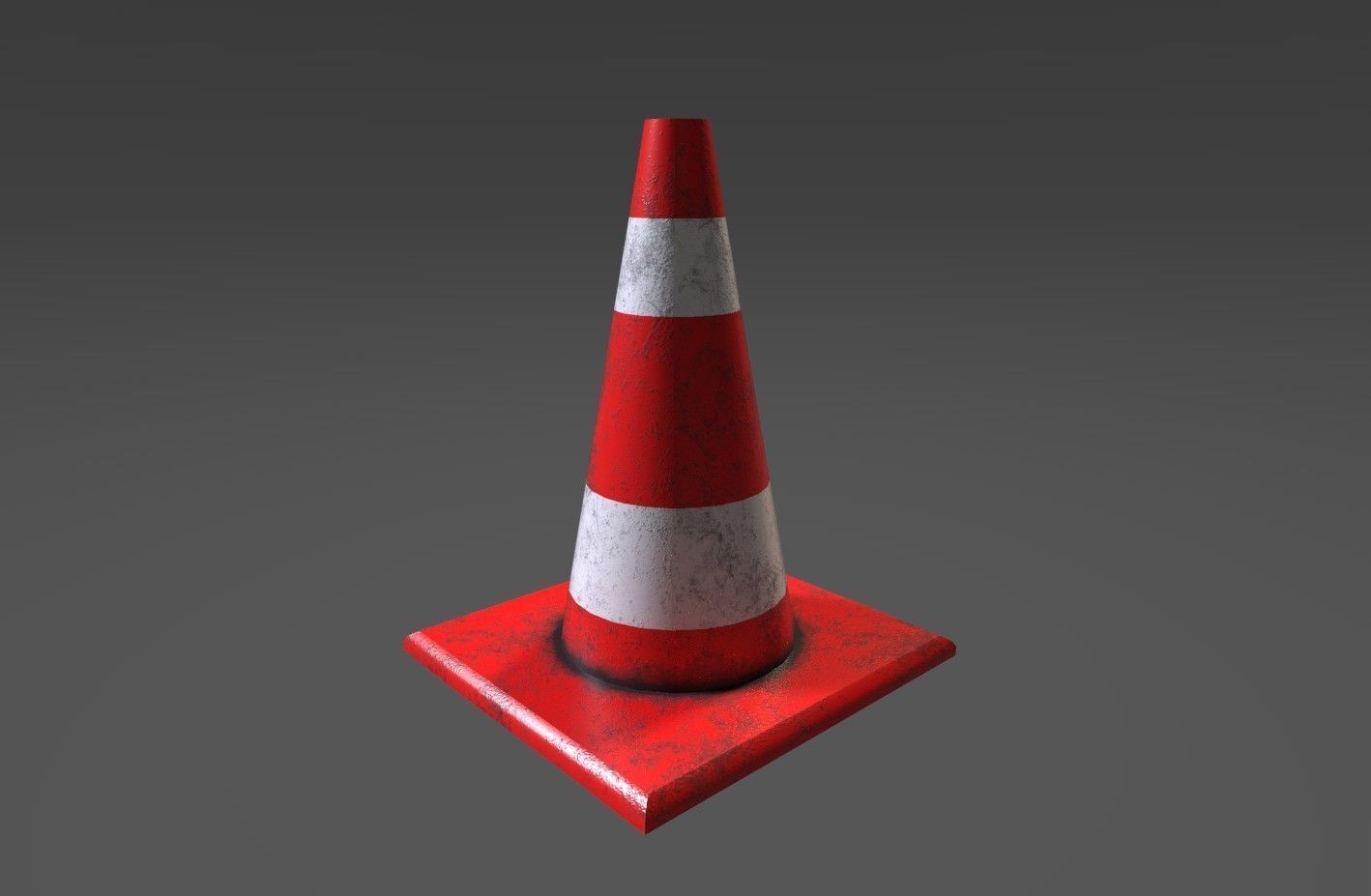 Traffic Barriers Low-poly 3D model_1