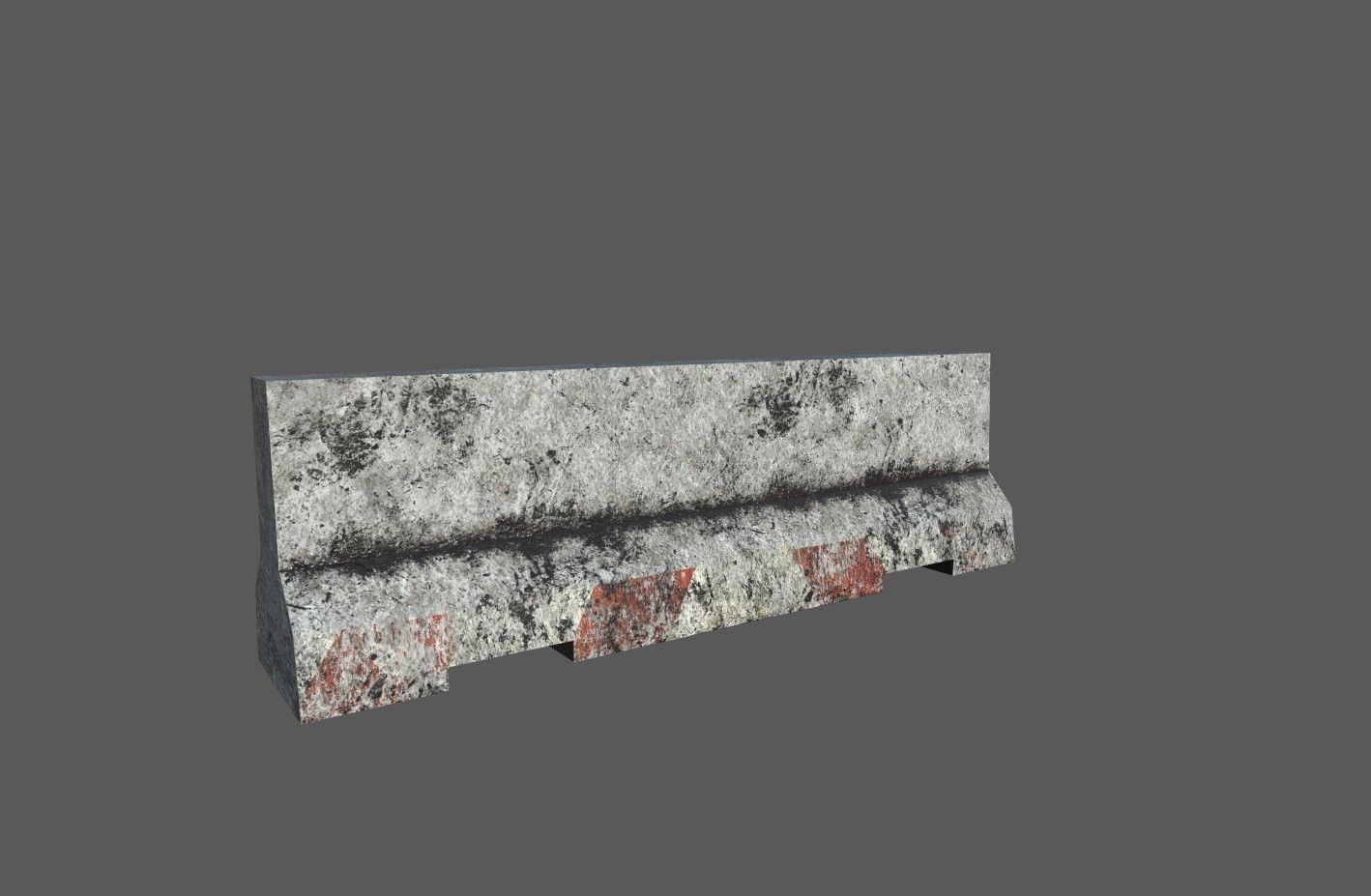 Traffic Barriers Low-poly 3D model_3