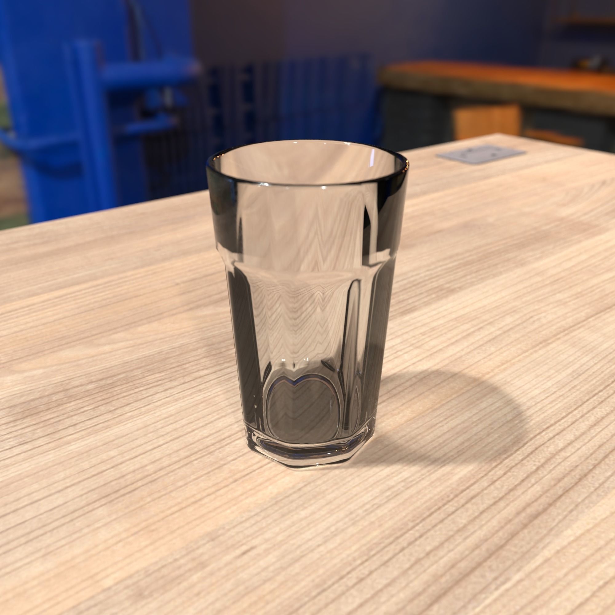 Glass Cup Low-poly 3D model_6