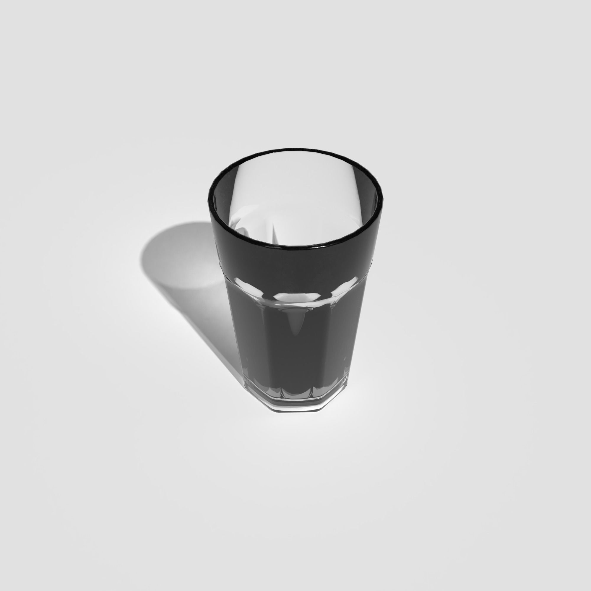 Glass Cup Low-poly 3D model_4
