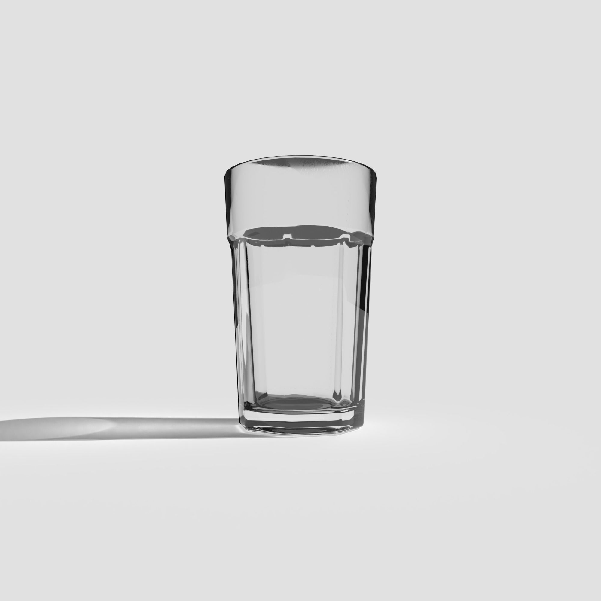 Glass Cup Low-poly 3D model_2
