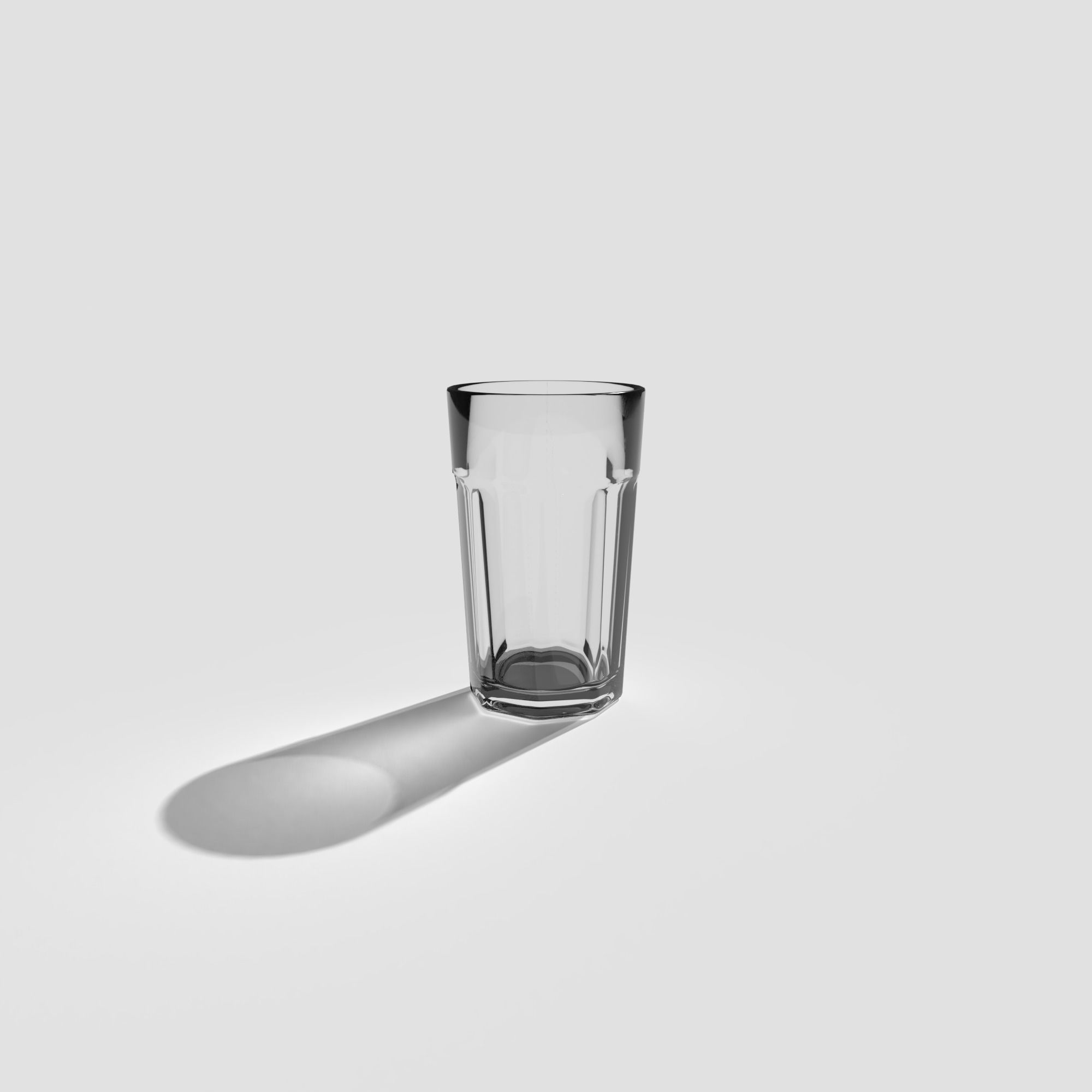Glass Cup Low-poly 3D model_1