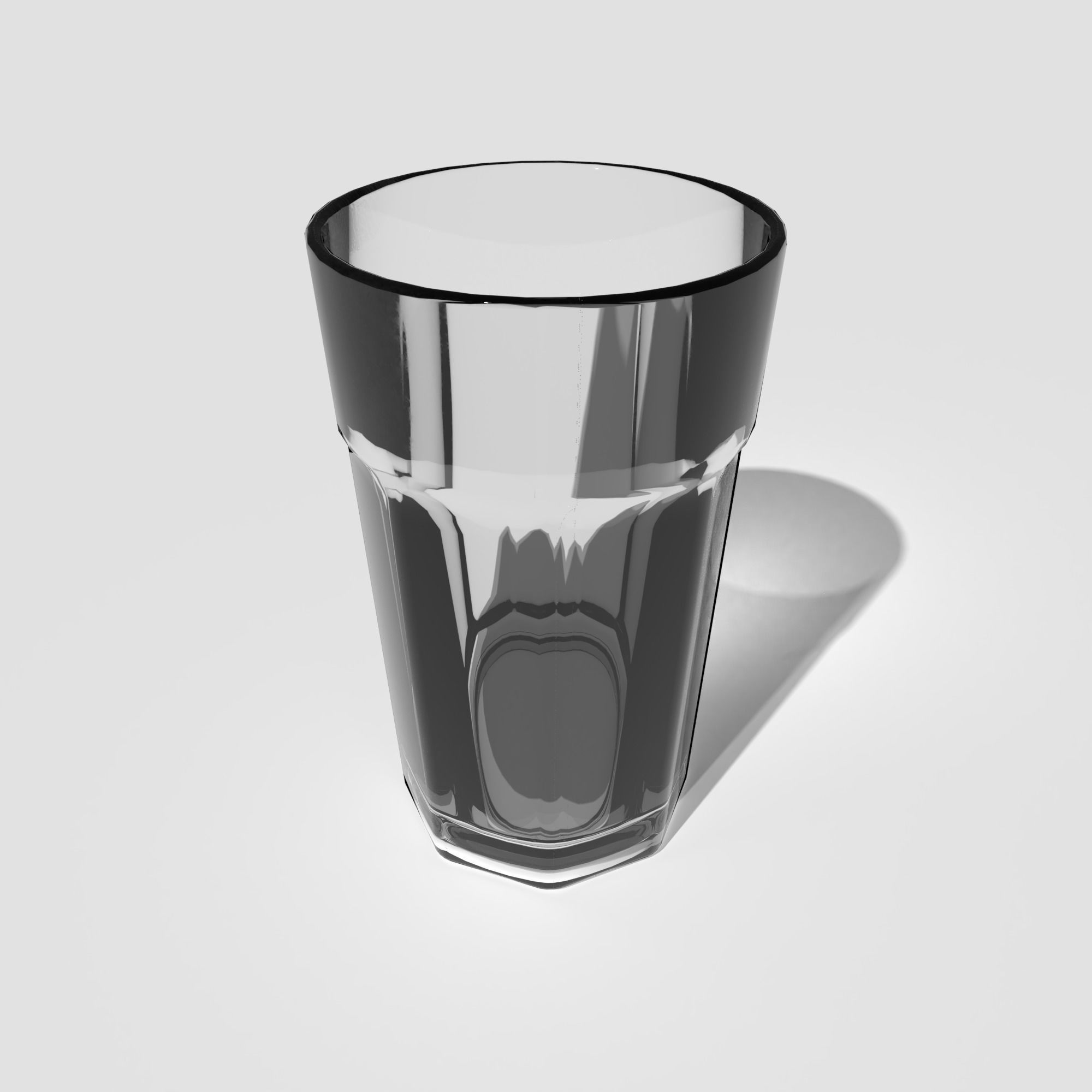 Glass Cup Low-poly 3D model_8