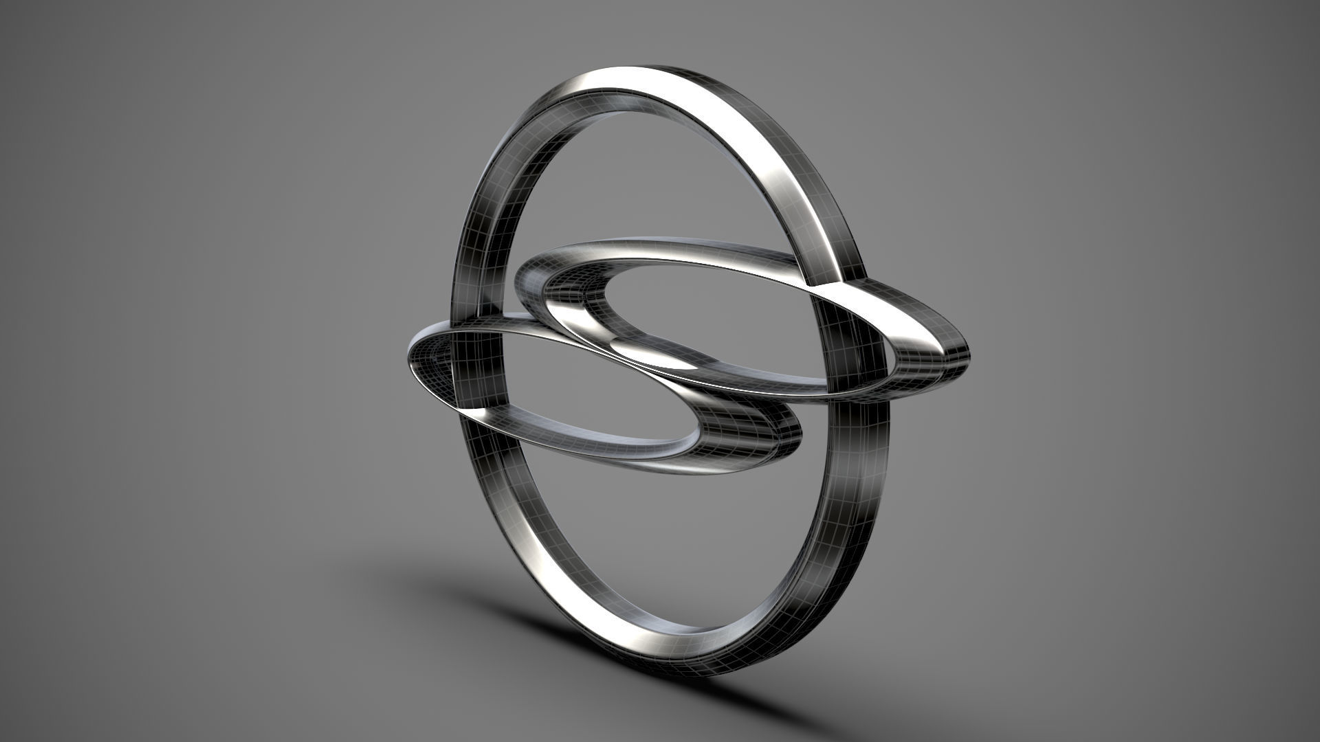 Ssang Yong logo 3D model_14