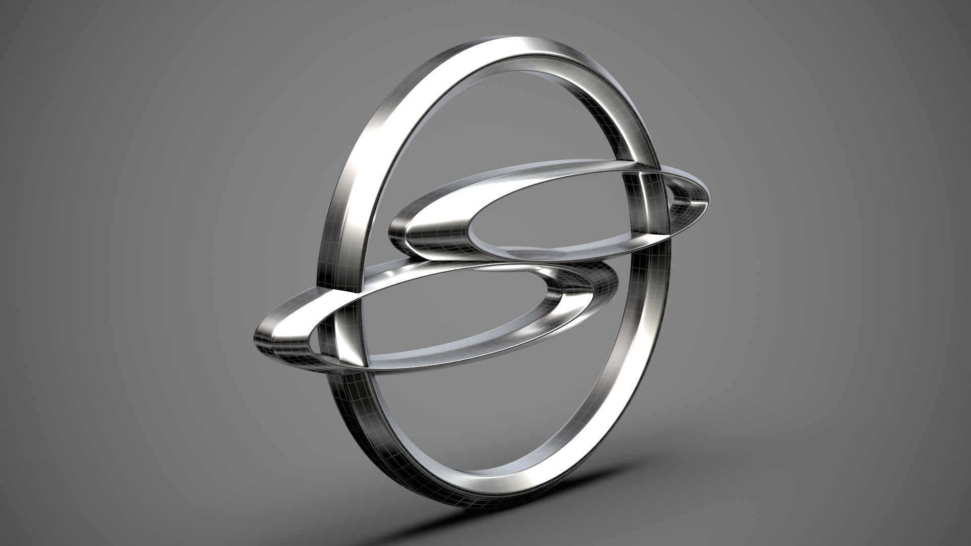 Ssang Yong logo 3D model_24