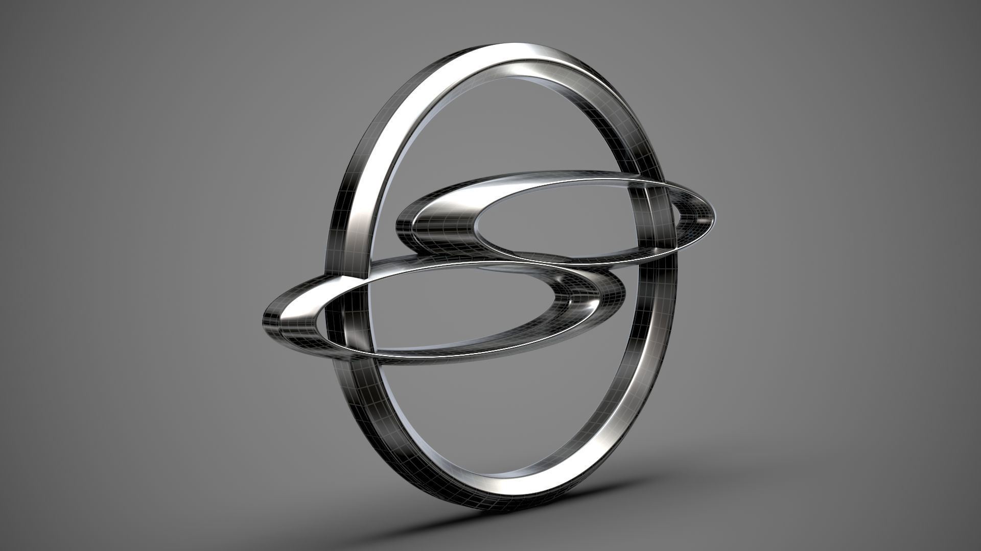 Ssang Yong logo 3D model_16