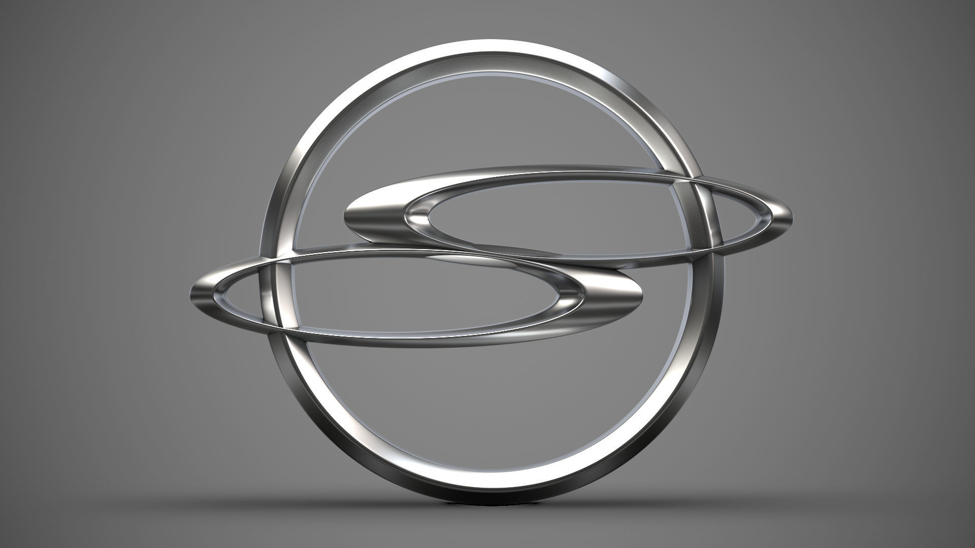 Ssang Yong logo 3D model_1