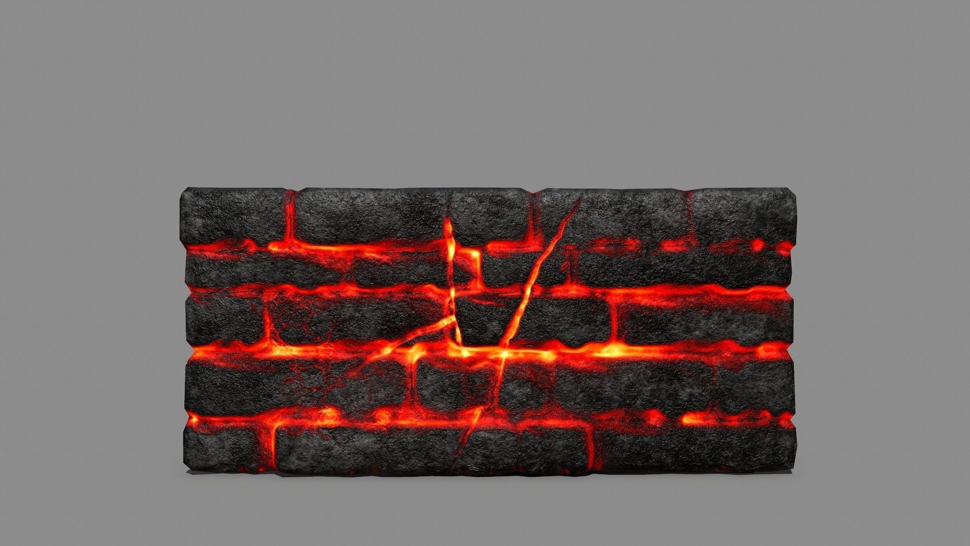 Stone Set arch made of fire Low-poly 3D model_5