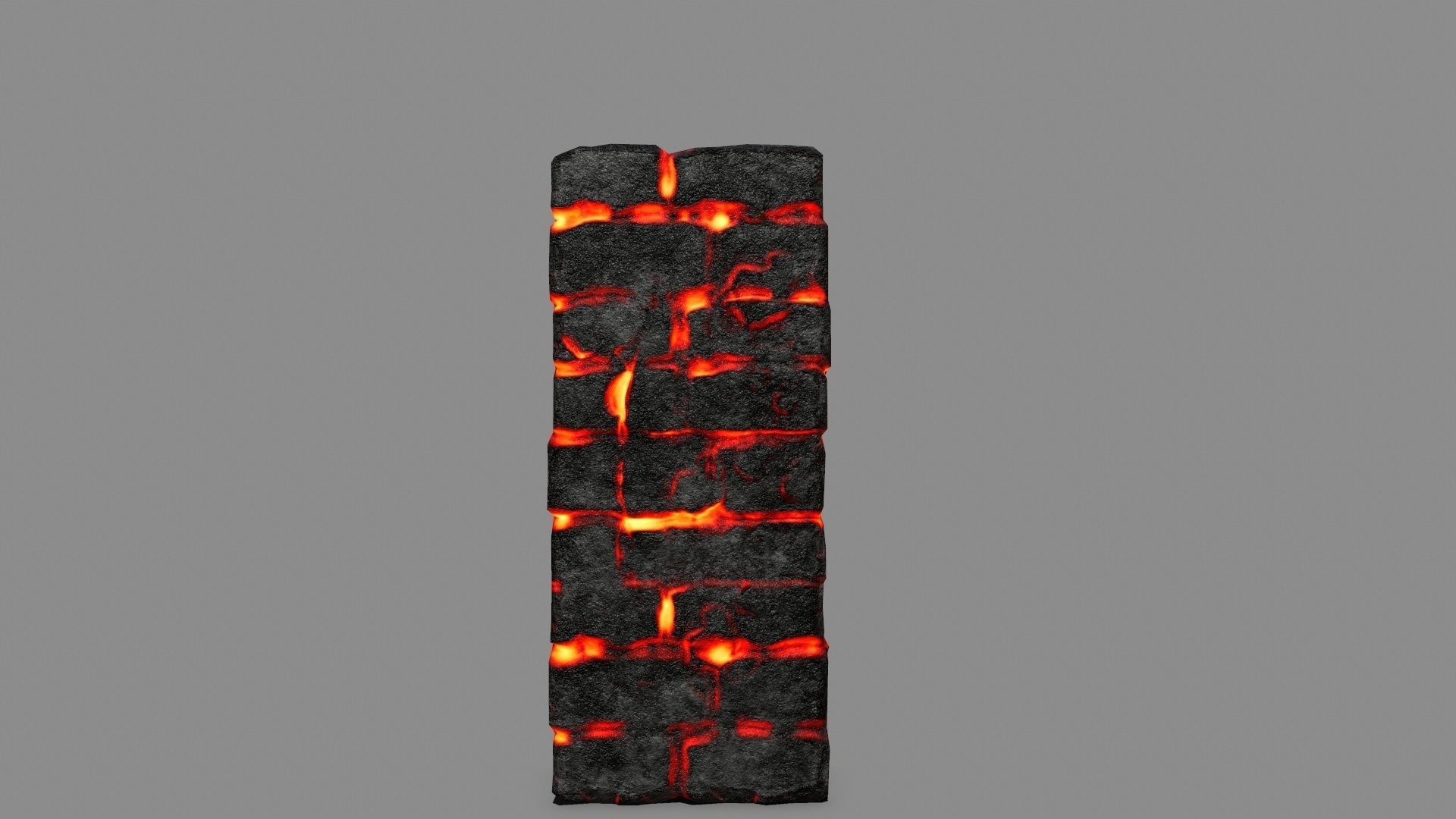 Stone Set arch made of fire Low-poly 3D model_6