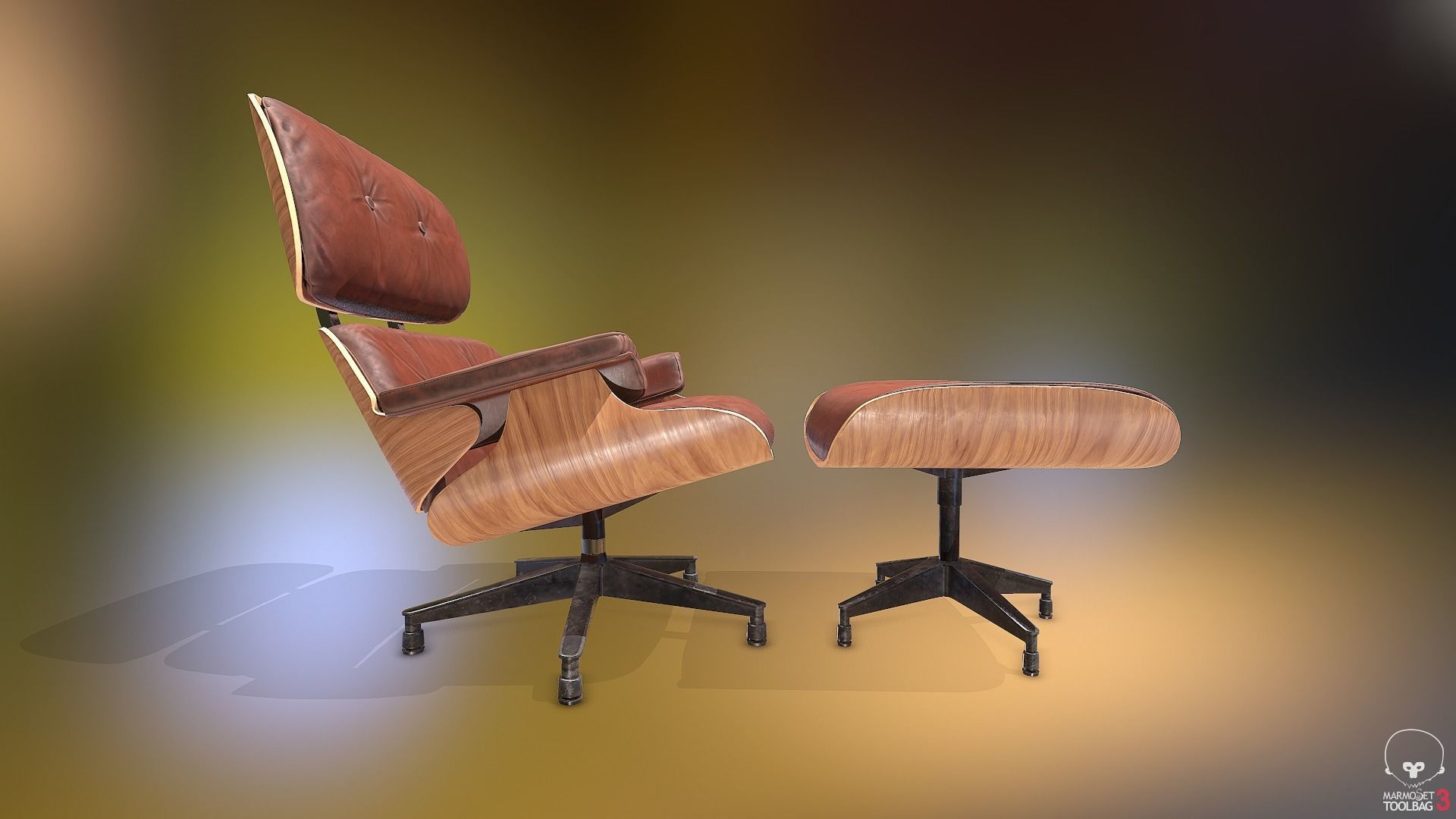 Eames lounge chair Free 3D model_8
