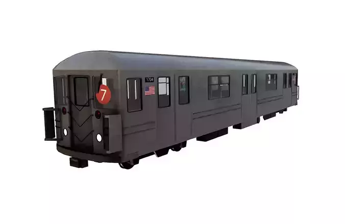 Subway Cart - New York Low-poly 3D model