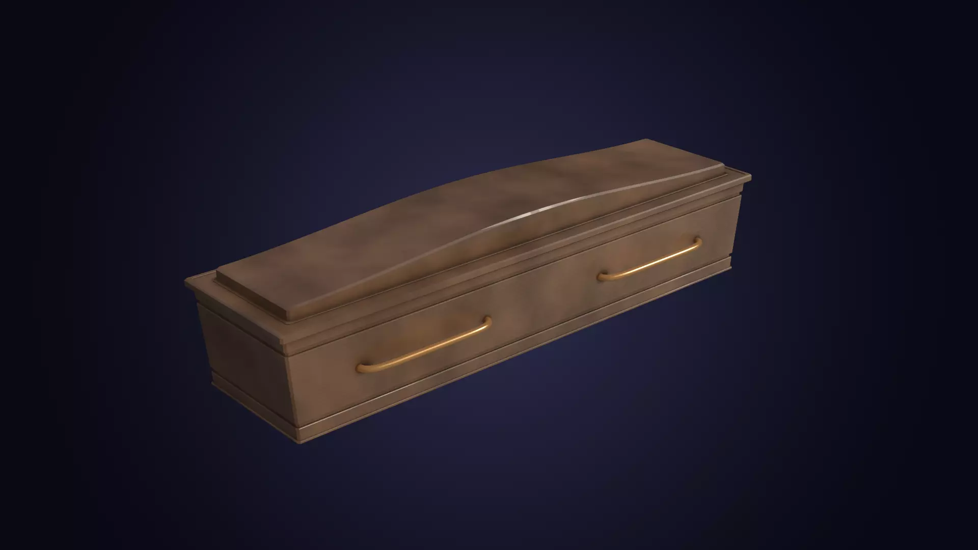 Wooden Coffin Free low-poly 3D model