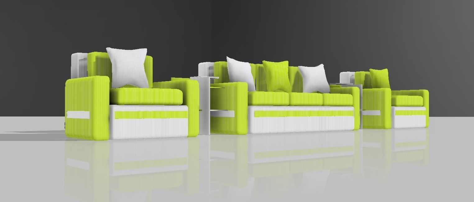 sofa set version 1 3D model_1