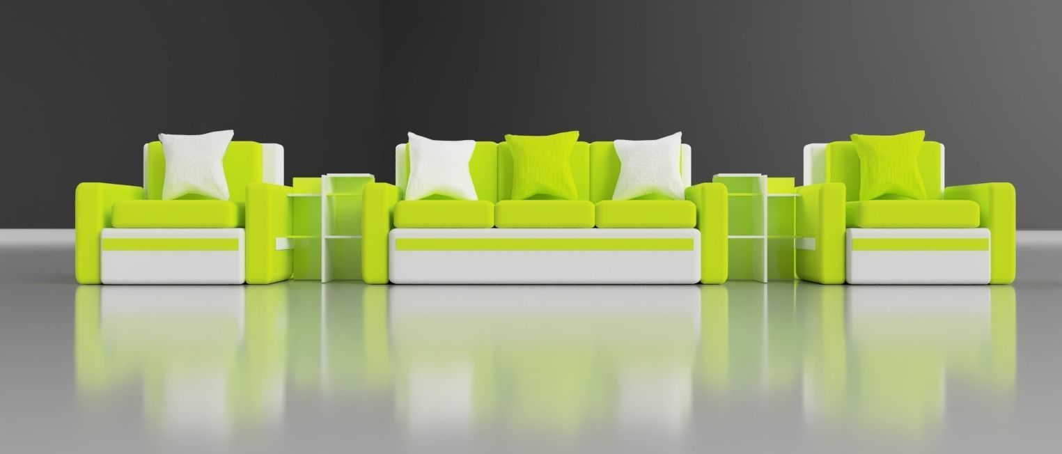sofa set version 1 3D model_7