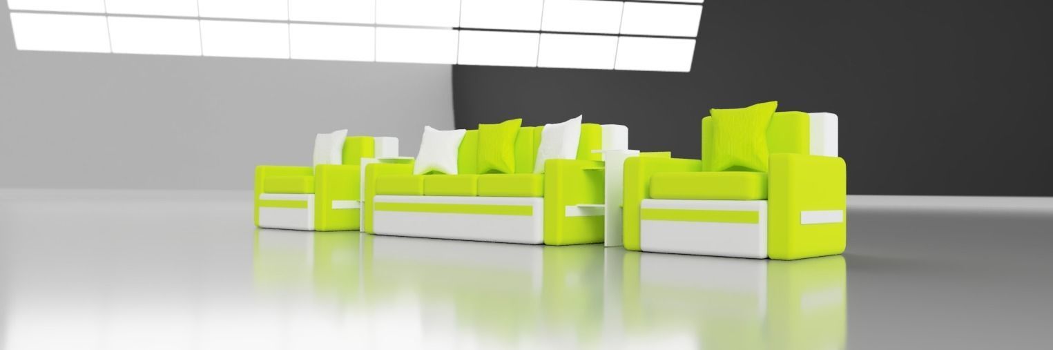 sofa set version 1 3D model_3