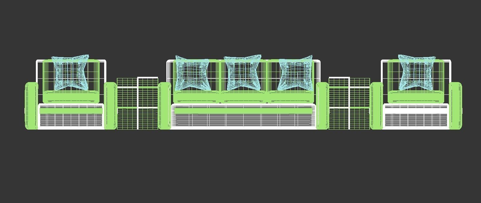 sofa set version 1 3D model_11