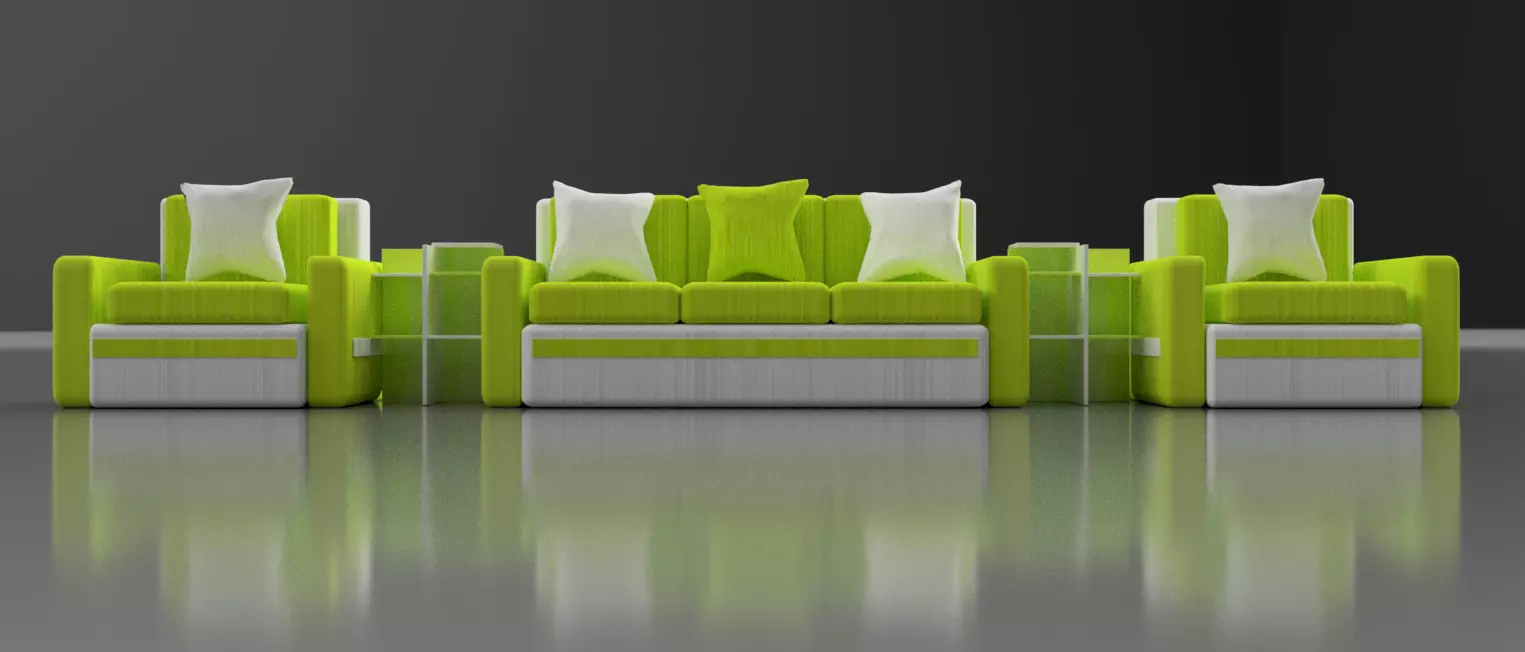 sofa set version 1 3D model_0