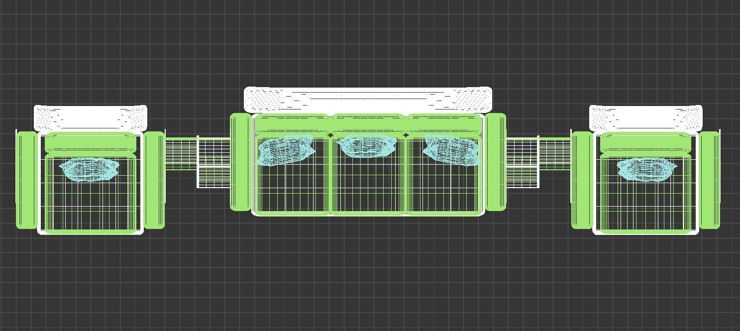 sofa set version 1 3D model_12