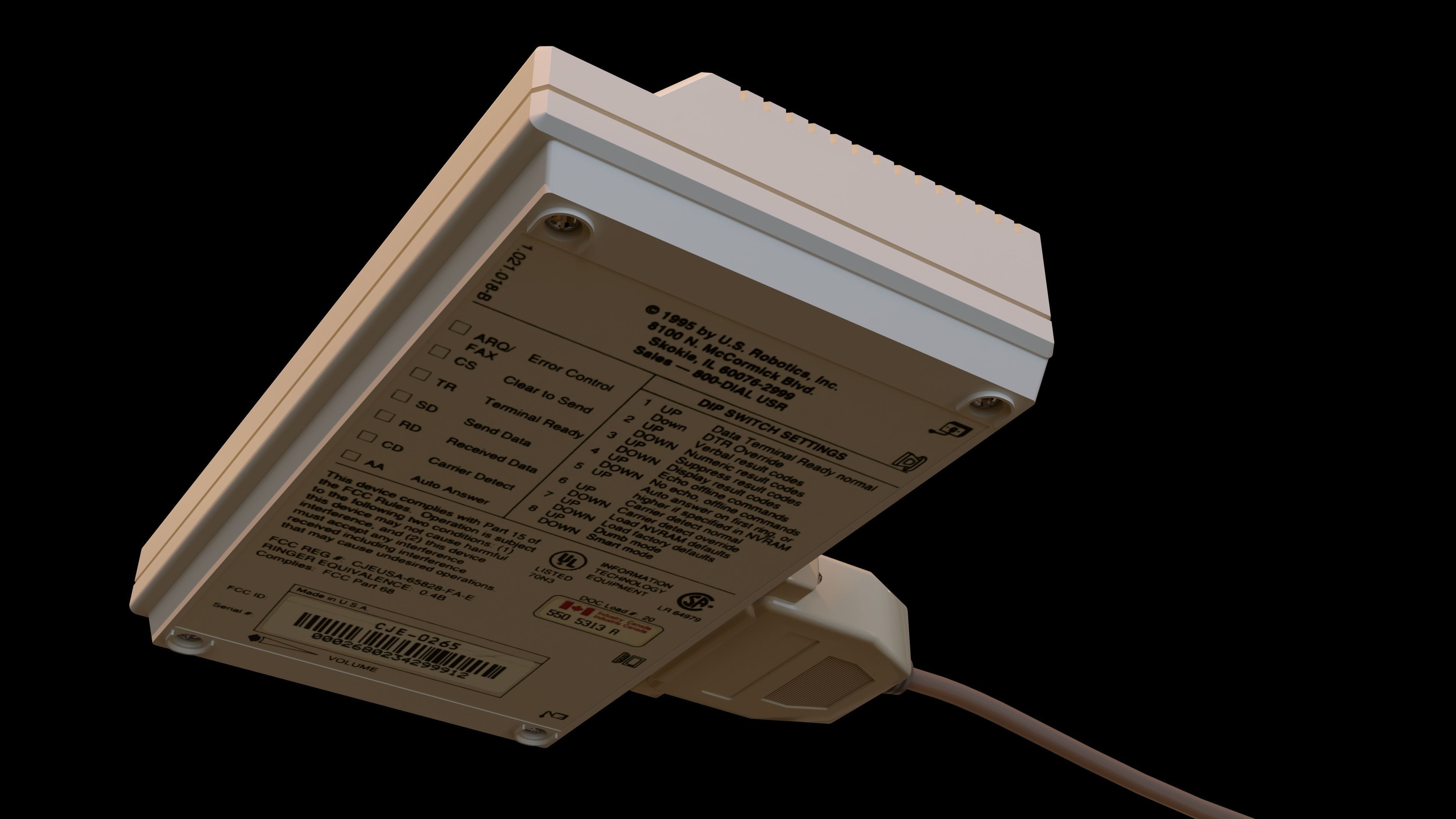 Old PC Modem 3D model_3